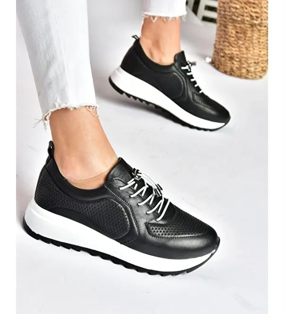 P540009203 Siyah Kadın Sneakers - Görsel 1