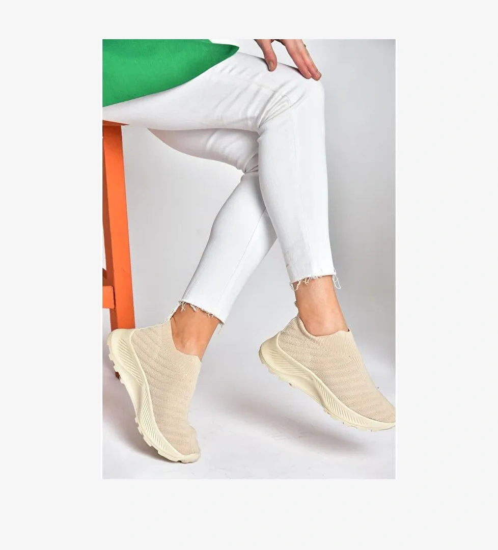 P239503304 Bej Kadın Sneakers - Görsel 1