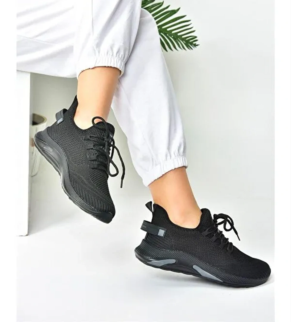 M702006204 Siyah Kadın Sneakers - Görsel 1