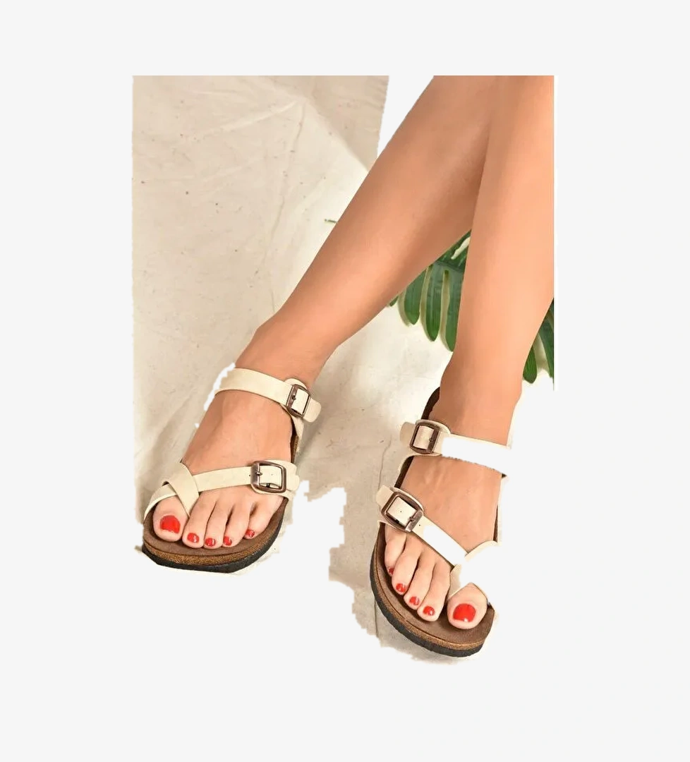 K777613402 Bej Kadın Terlik