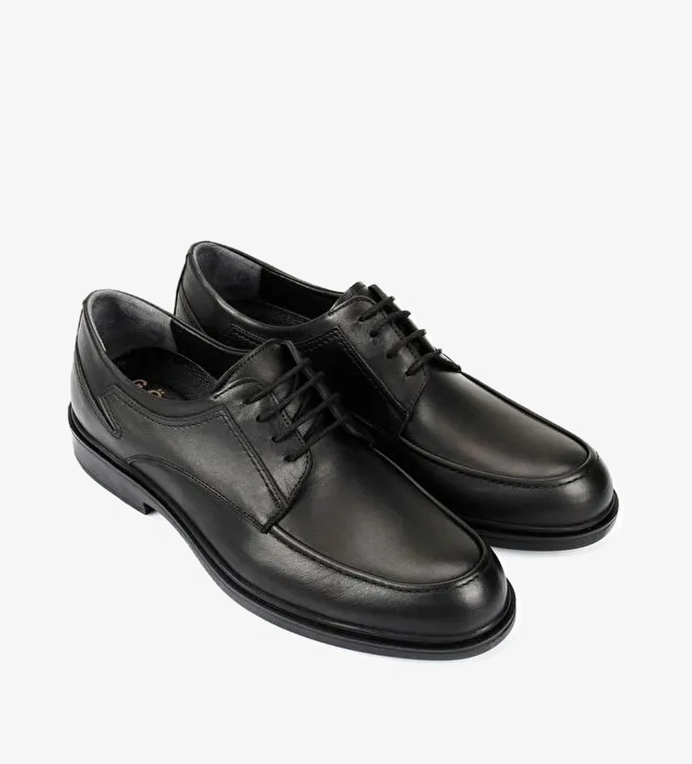 Hakiki Deri Yuvarlak Burun Bağcıklı Günlük Erkek Ayakkabı 42176 - Görsel 1