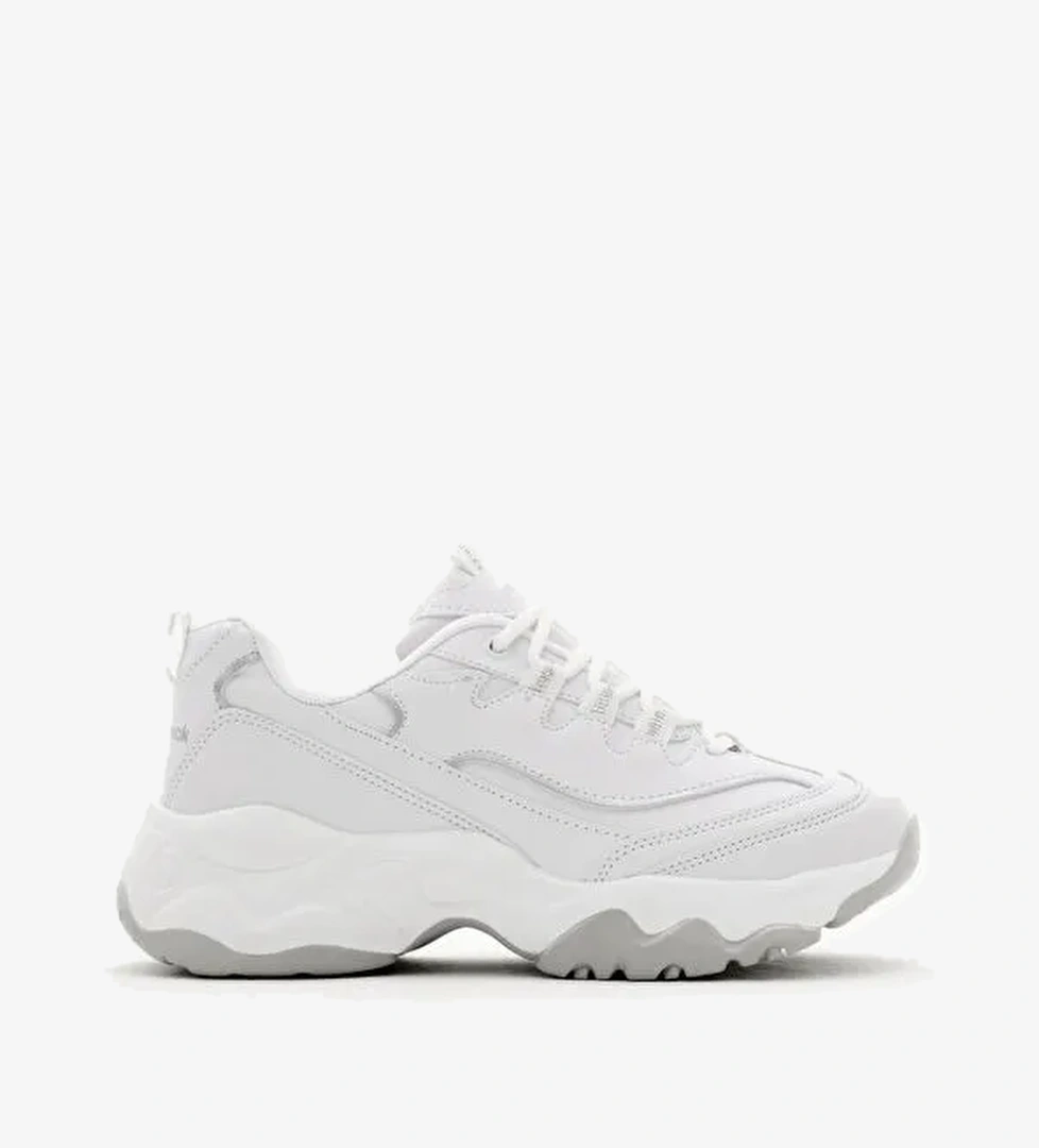 Tonny Black Kadın Beyaz Rahat Kalıp Yüksek Taban Bağcıklı Spor Ayakkabı model görseli