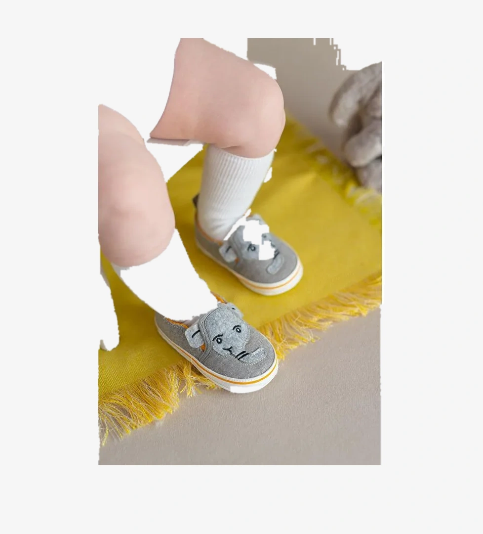 Fil Bebek Nakışlı Patik Yürüme Öncesi