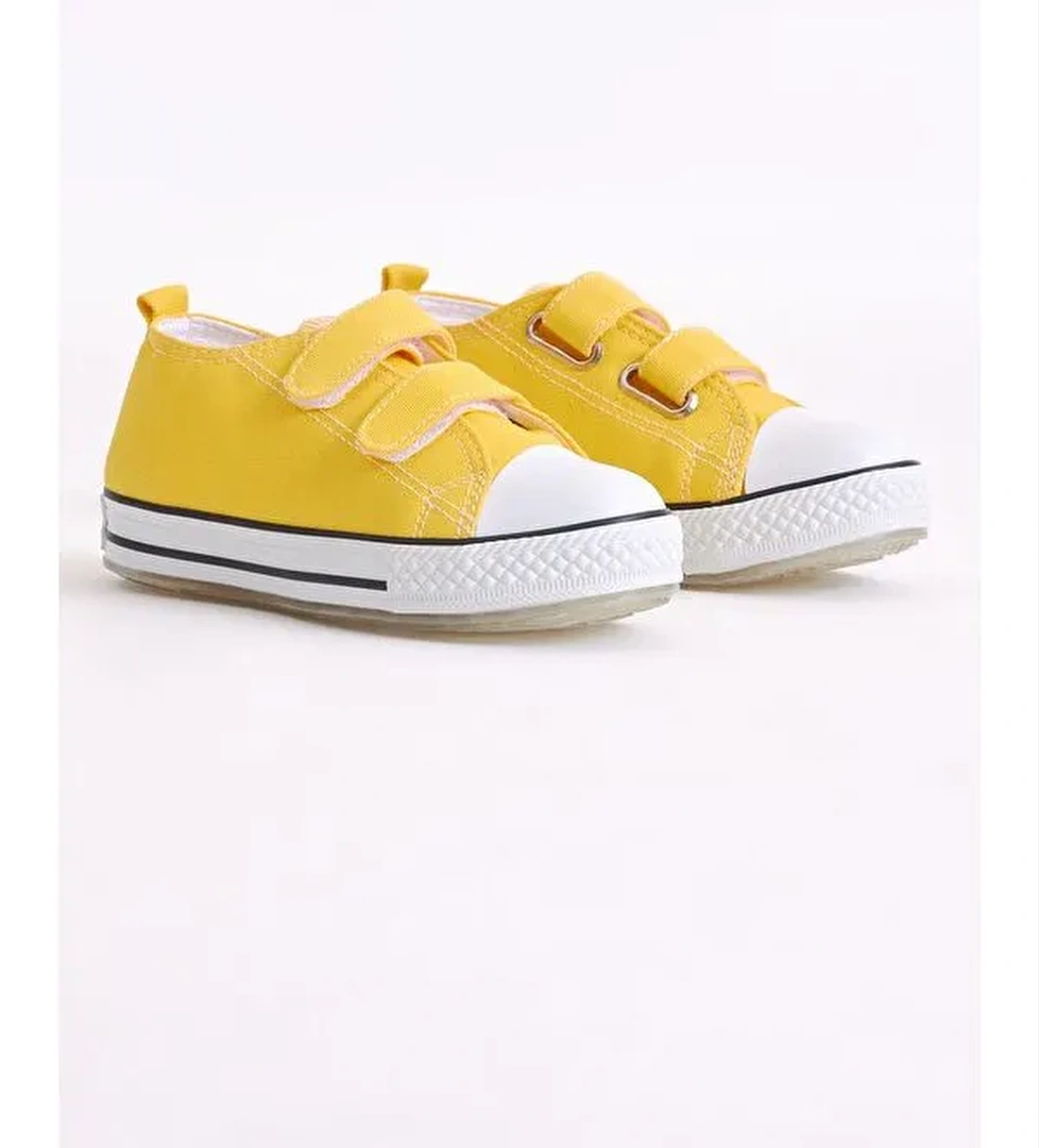 Çocuk Unisex Sarı Işıklı Cırtlı Spor Ayakkabı Tb997