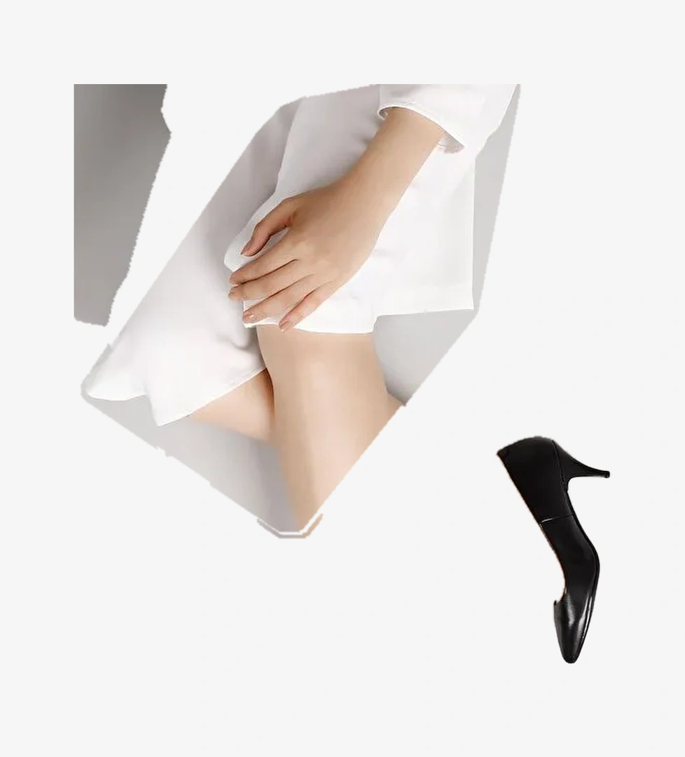 Gönderi̇(r) Hakiki Deri Sivri Burun İnce Orta Topuklu Stiletto Kadın Ayakkabı 24236 model görseli