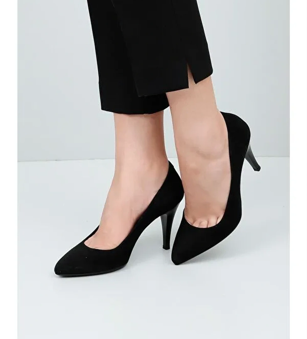 Hakiki Deri Sivri Burun İnce Yüksek Topuklu Stiletto Kadın Ayakkabı 22354 - Görsel 1