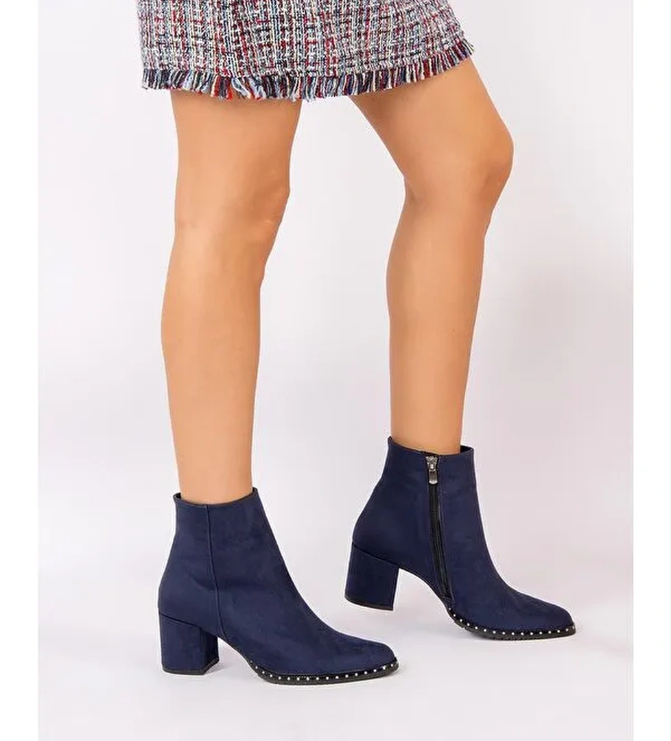 Fox Shoes C654013302 Lacivert Siyah Kadın Bot model görseli