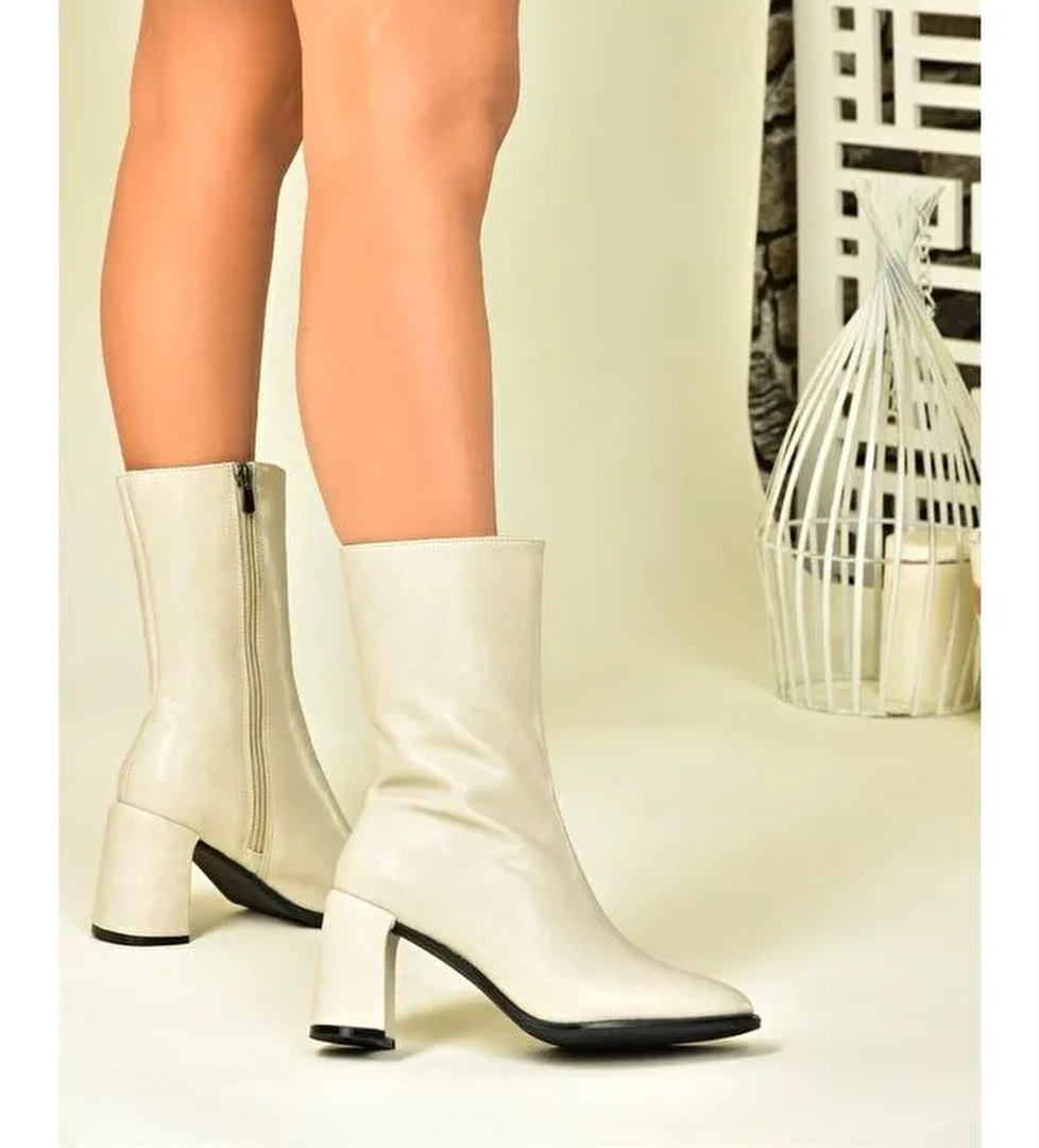 N4048991 Bej Kadın Bot - Görsel 1