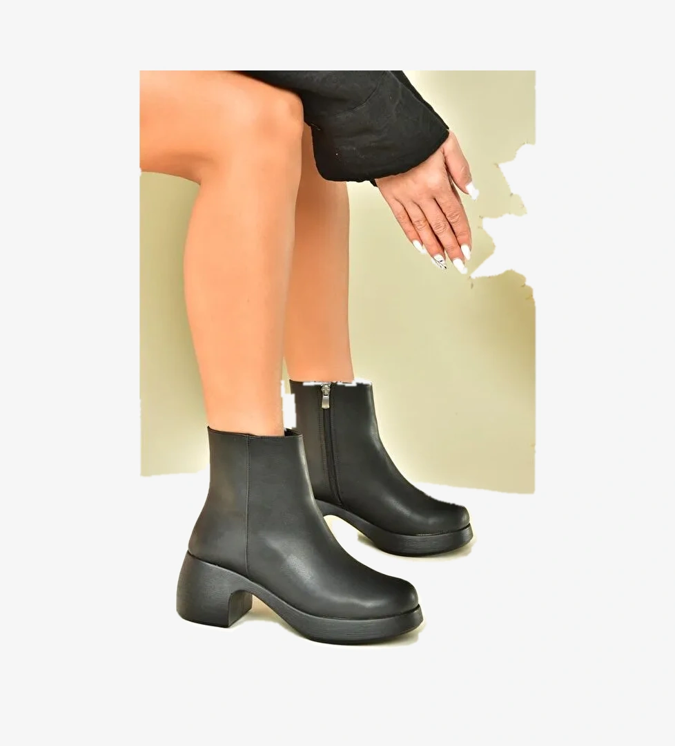N2822102 Siyah Kadın Bot - Görsel 1