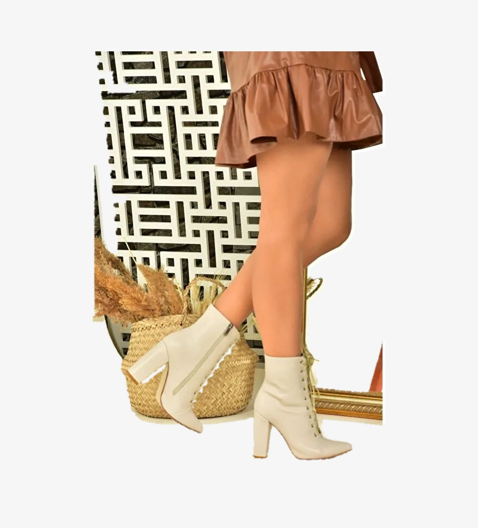 Fox Shoes N3725062 Bej Kadın Bot model görseli