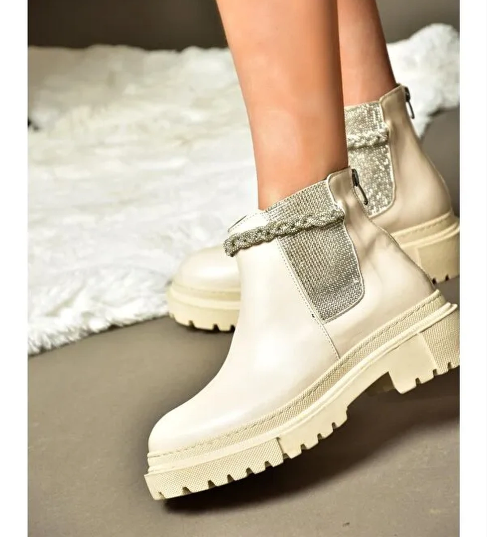 Fox Shoes R7264182 Siyah Bej Kadın Bot model görseli