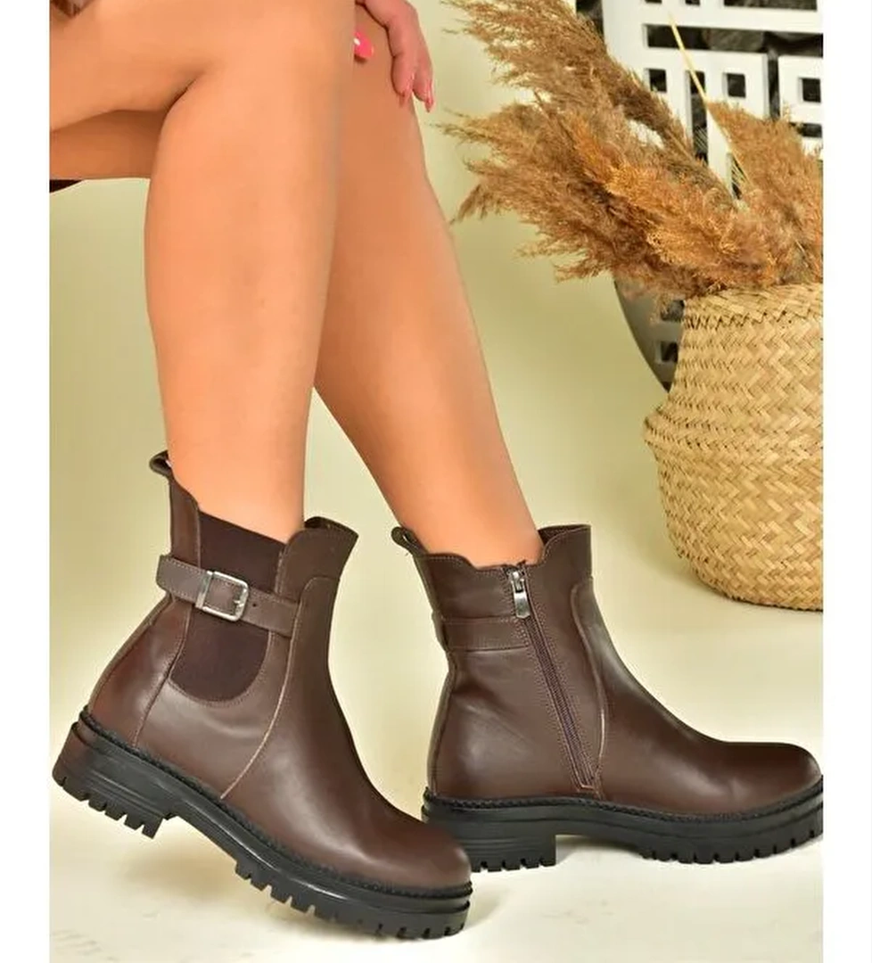 N5552572 Kahverengi Kadın Bot - Görsel 1