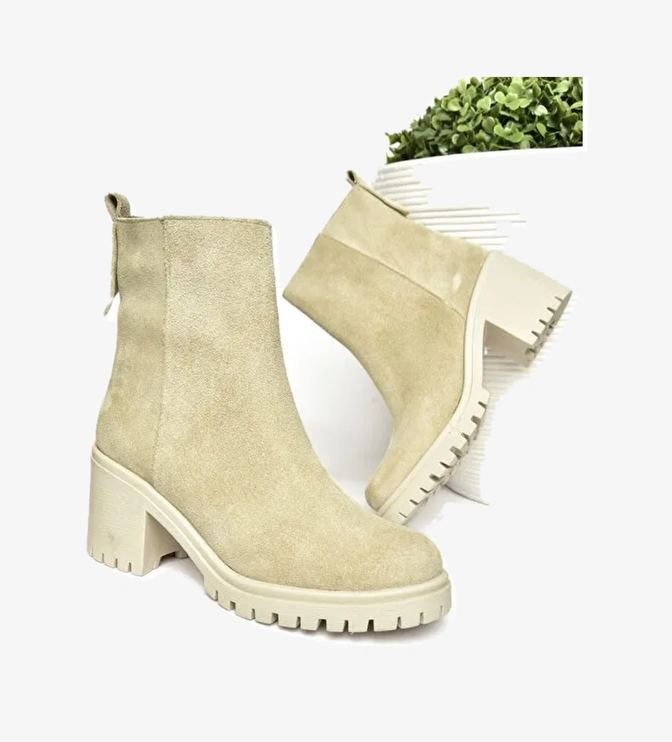 R6540065 Bej Kadın Bot - Görsel 1