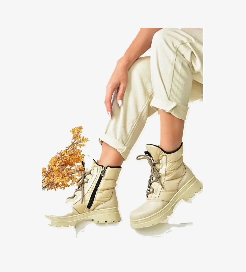 L2745050 Bej Kadın Bot - Görsel 1