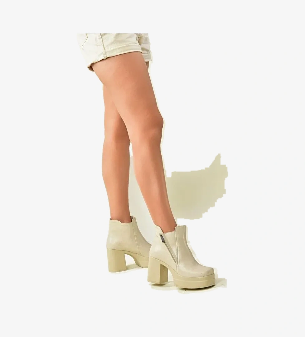 N9966400 Bej Kadın Bot - Görsel 1