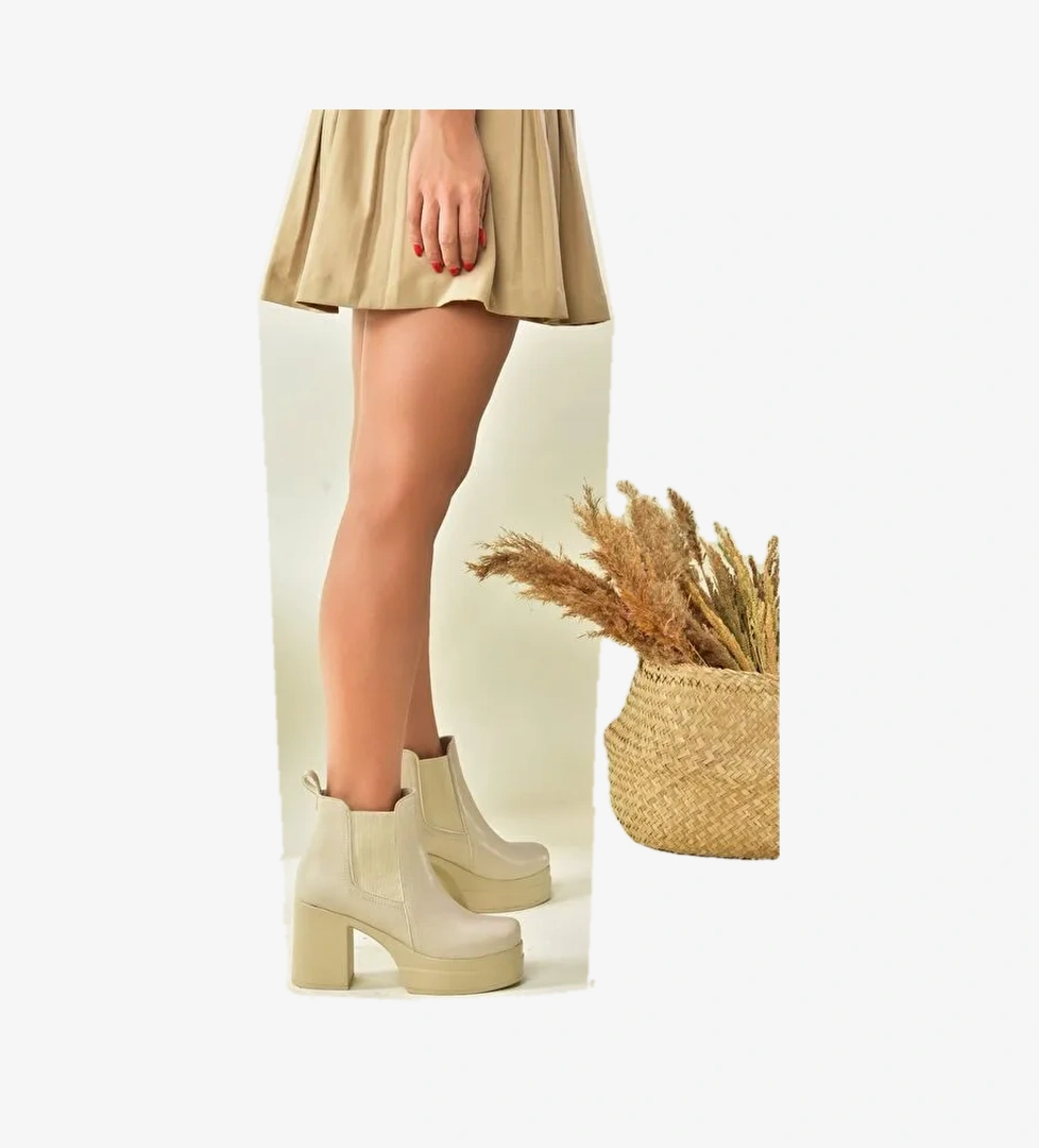 Fox Shoes N9966200 Bej Kadın Bot model görseli