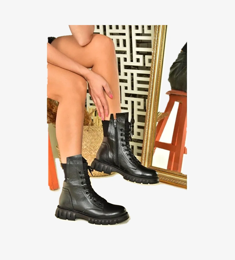 N5551015 Siyah Kadın Bot - Görsel 1