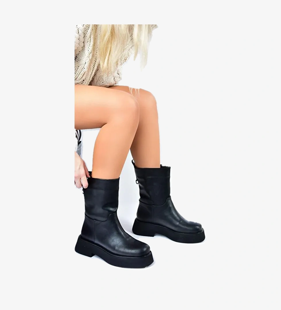 Fox Shoes L6100671 Siyah Kahverengi Kadın Bot model görseli