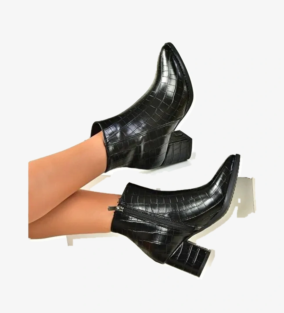 L2510893 Siyah Kadın Bot - Görsel 1