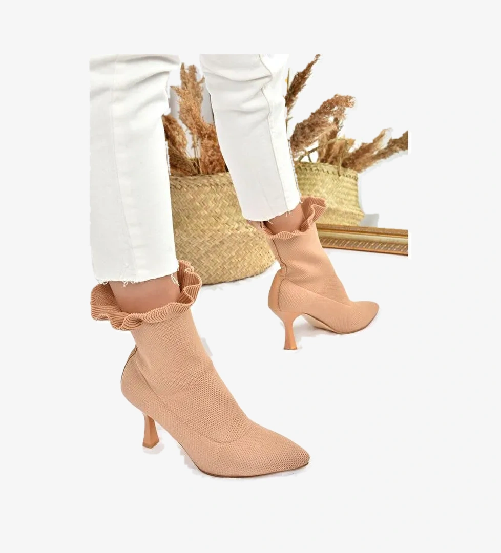 Fox Shoes L7995840 Vizon Ten Kadın Bot model görseli