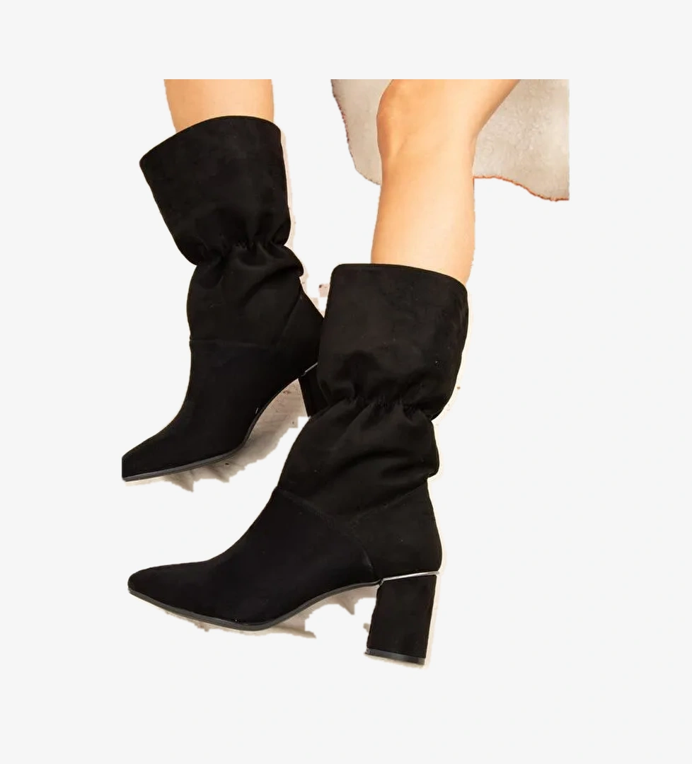 J518016602 Siyah Kadın Bot - Görsel 1