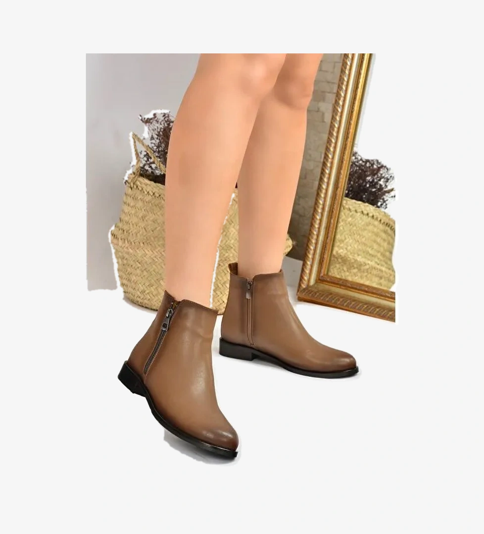 Fox Shoes L2526715 Vizon Taba Kadın Bot model görseli