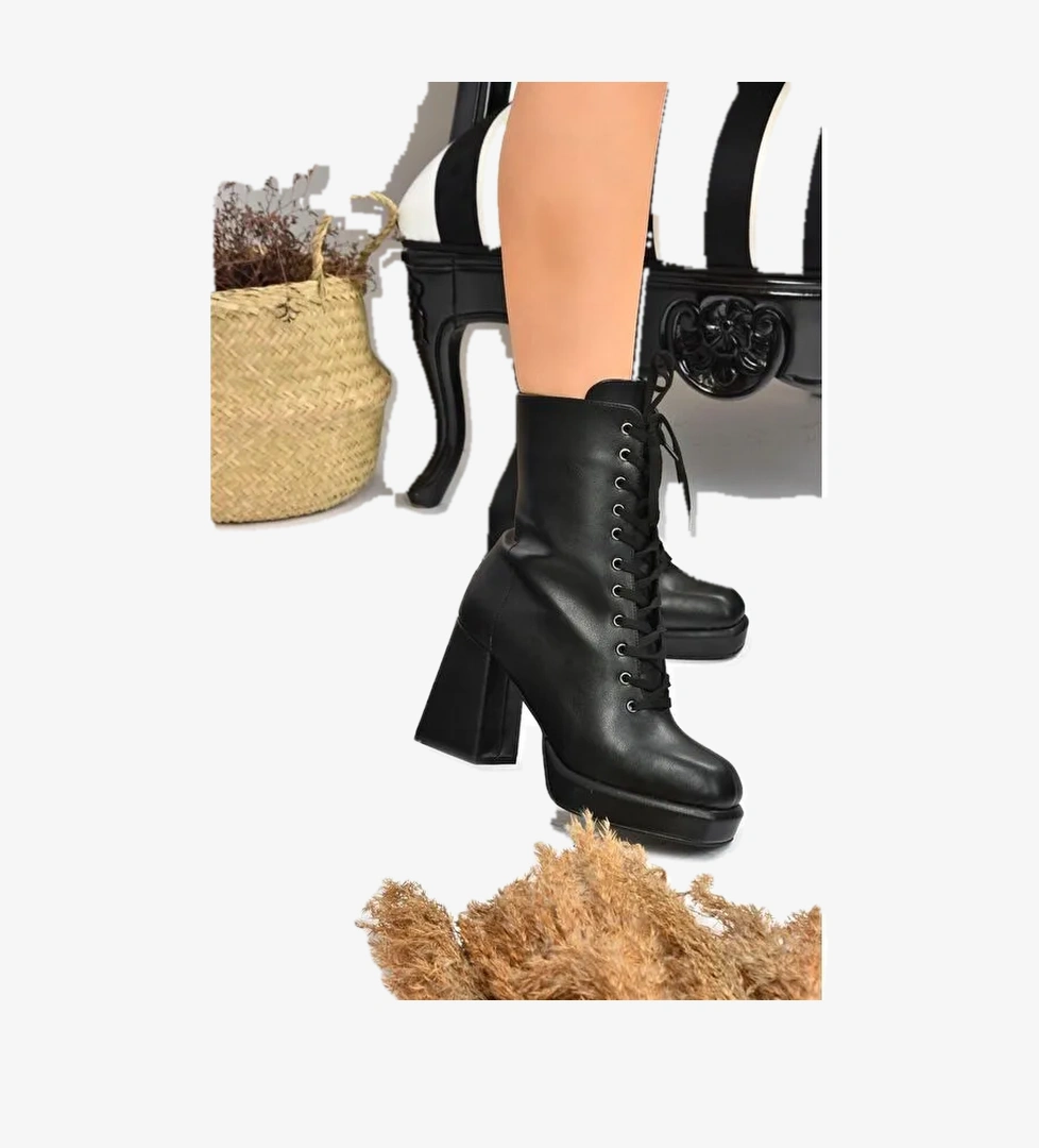 L2821904 Siyah Kadın Bot - Görsel 1