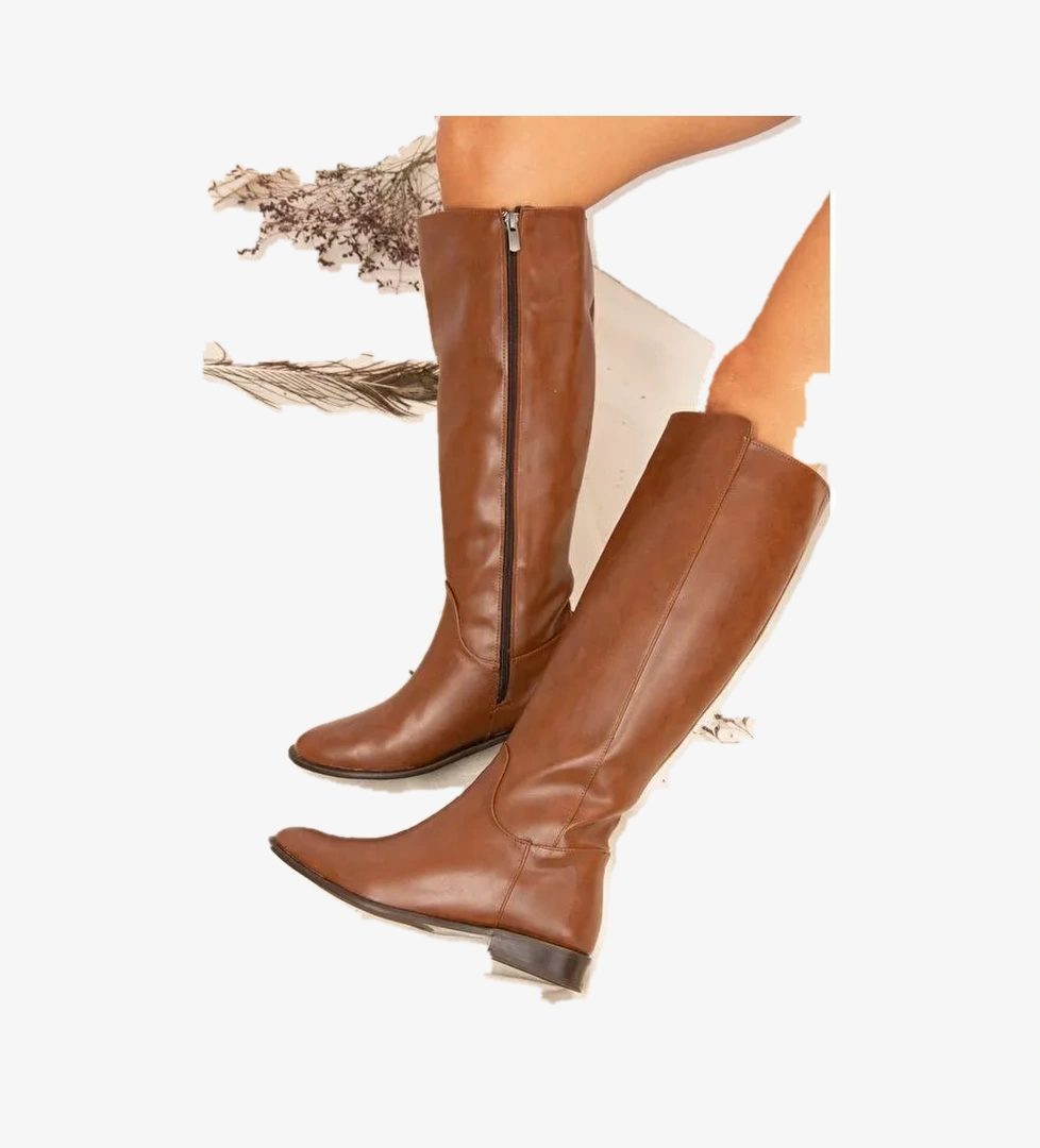 J654065609 Taba Kadın Çizme - Görsel 1