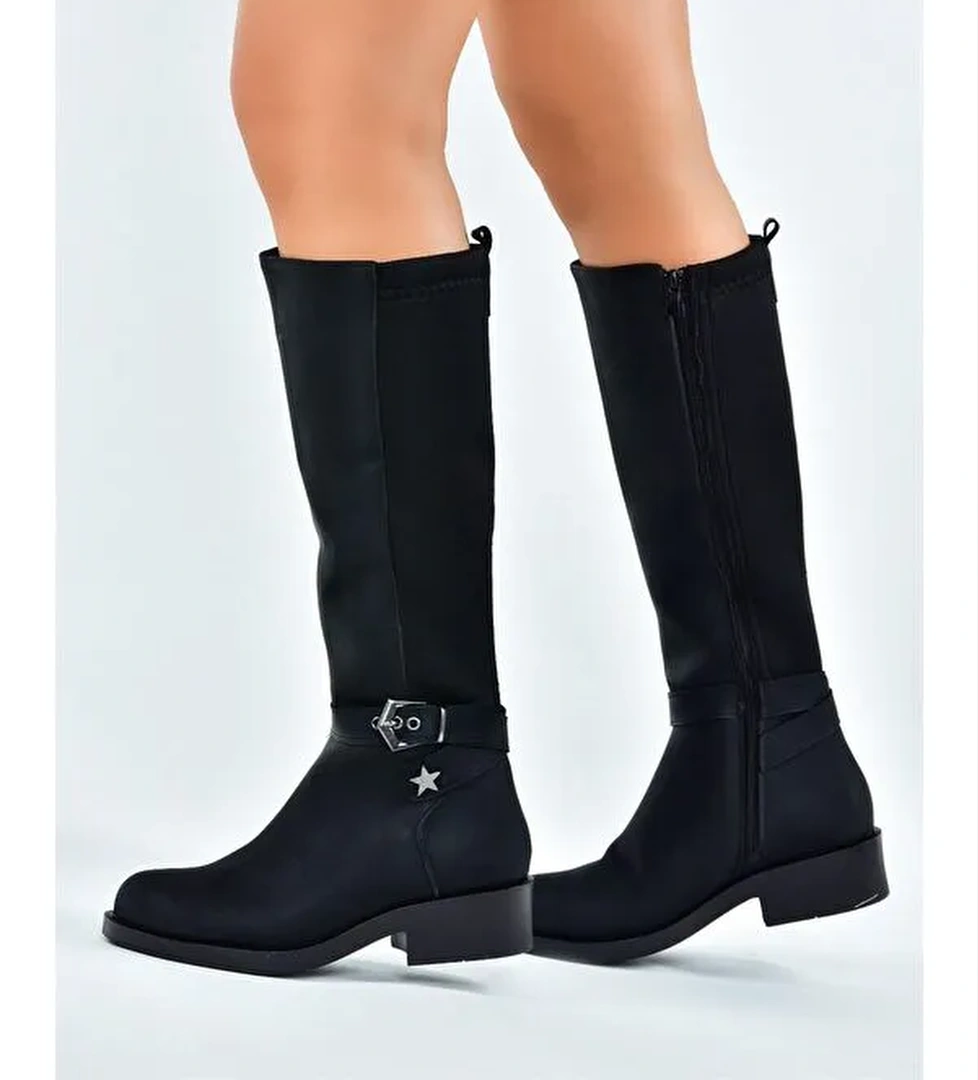 G674240109 Siyah Kadın Çizme - Görsel 1