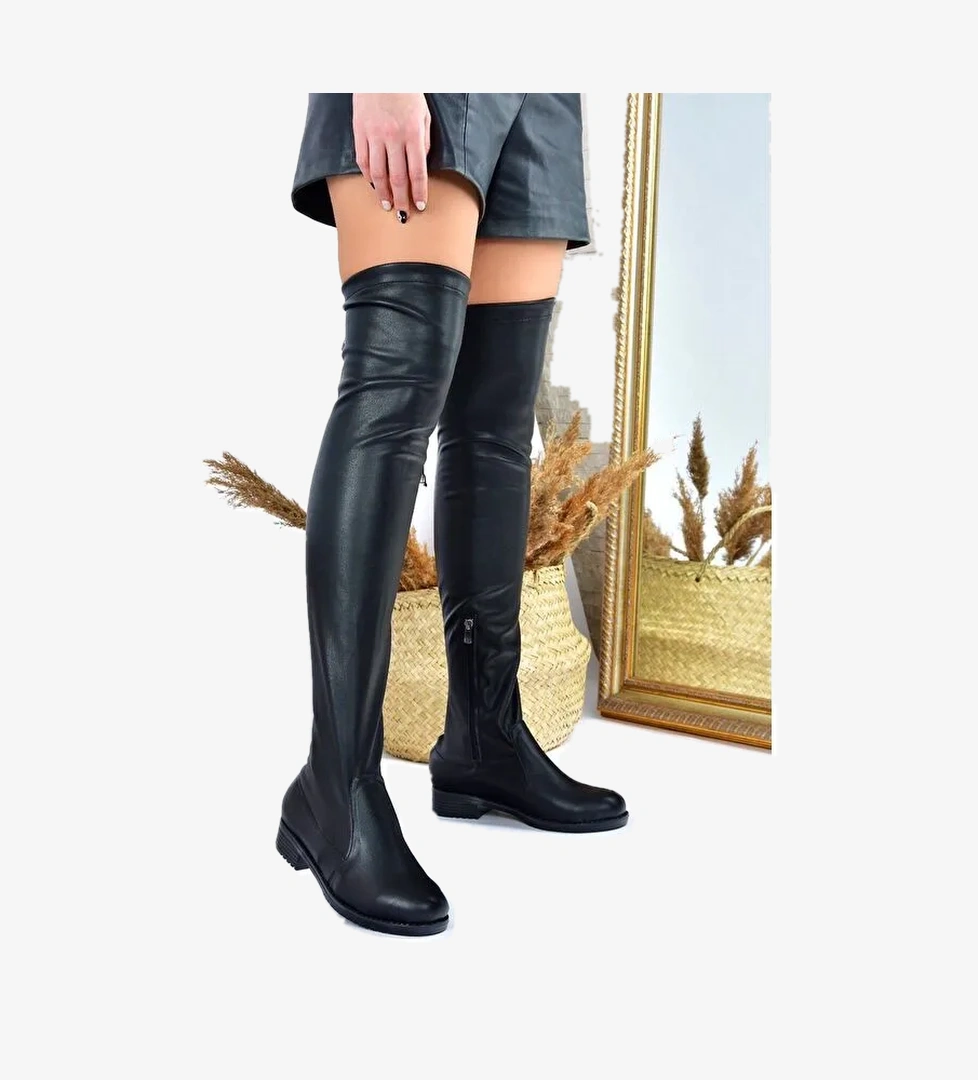 G268573002 Siyah Kadın Çizme - Görsel 1