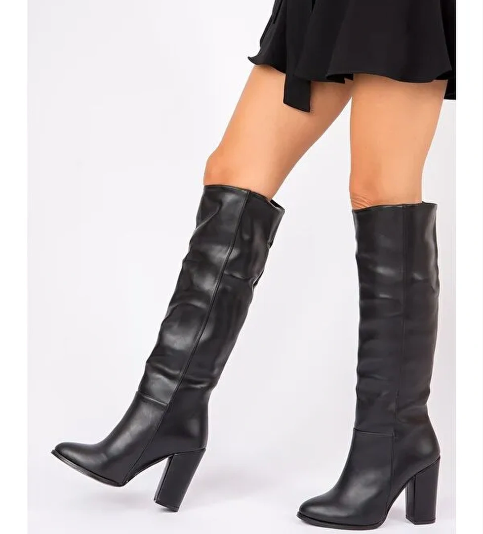 G922920509 Siyah Kadın Çizme - Görsel 1