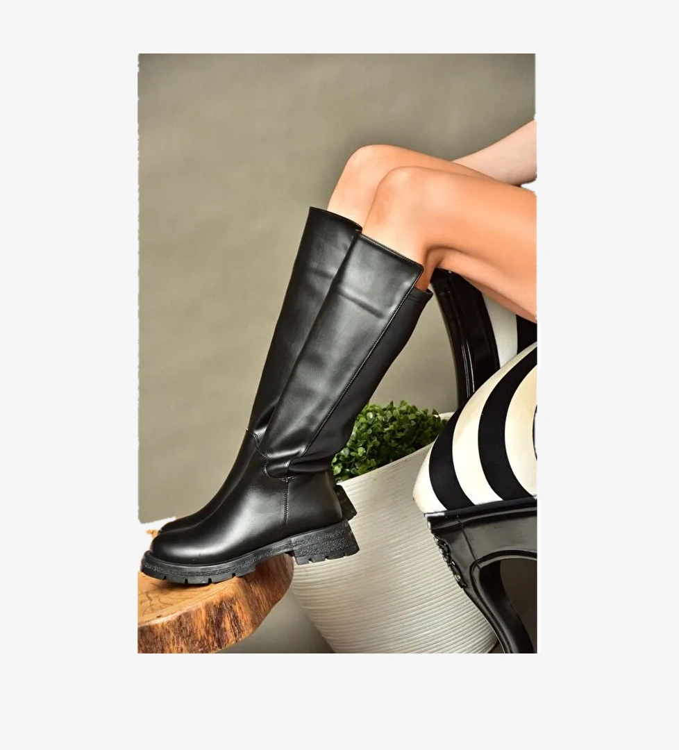 R5182422 Siyah Kadın Çizme - Görsel 1