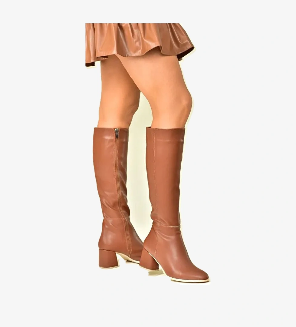 J848300109 Koyu Taba Kadın Çizme