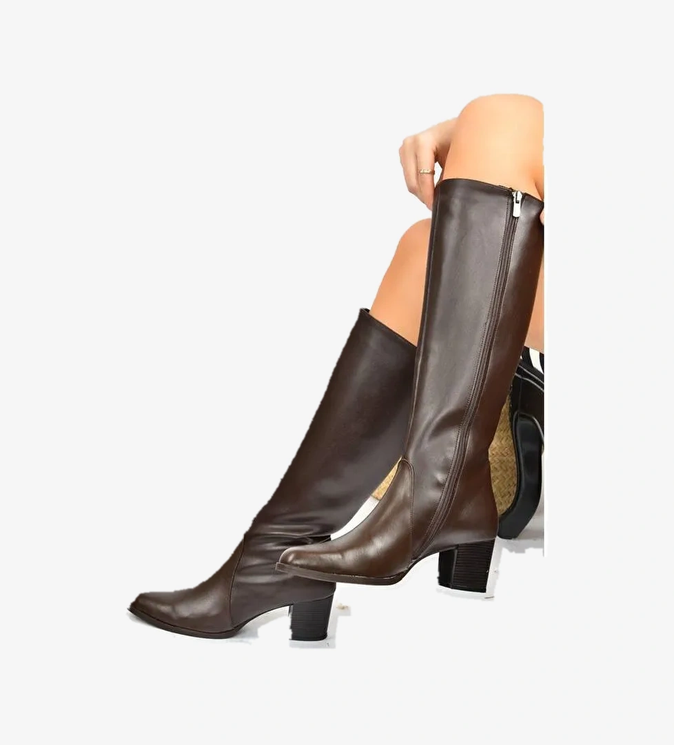 Kahverengi Kadın Çizme A654252709 - Görsel 1