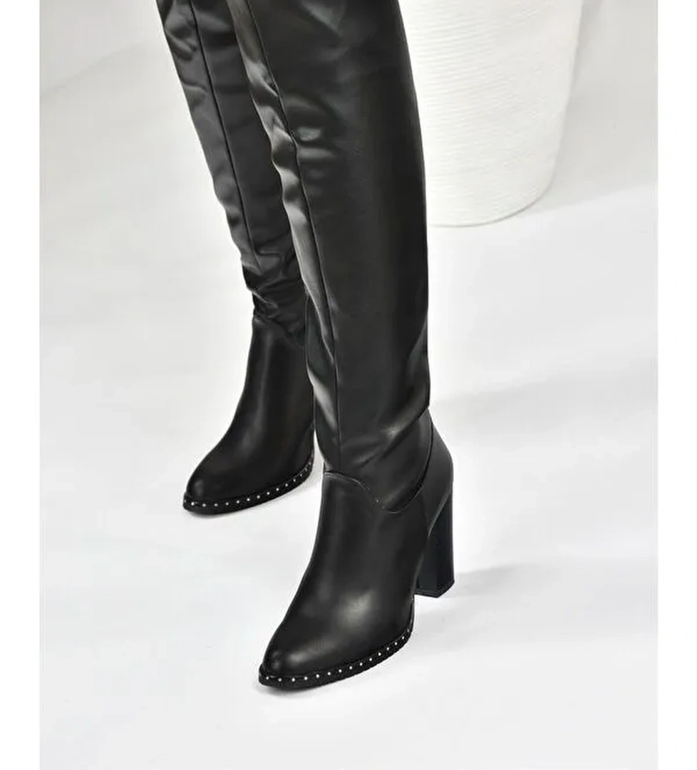 L6546180 Siyah Kadın Çizme - Görsel 1