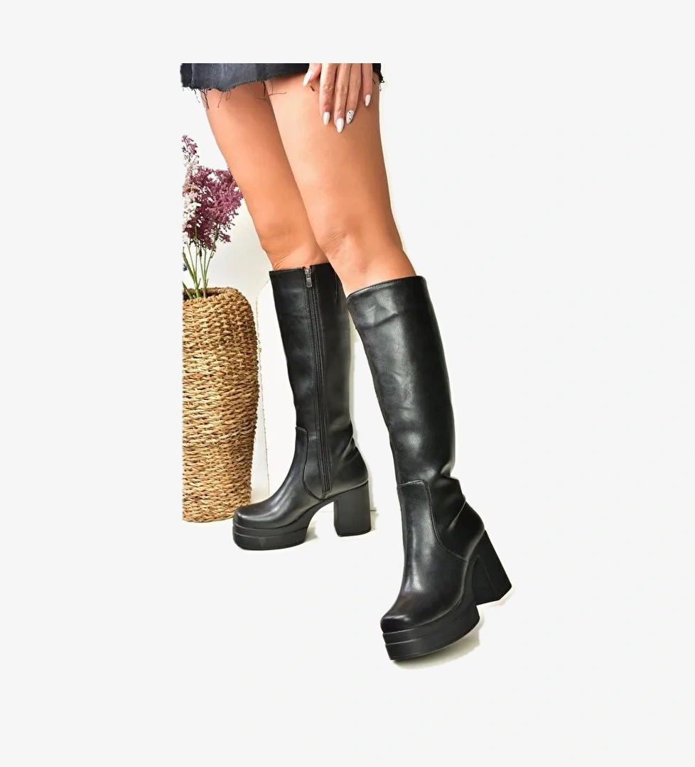 N9966500 Siyah Kadın Çizme - Görsel 1