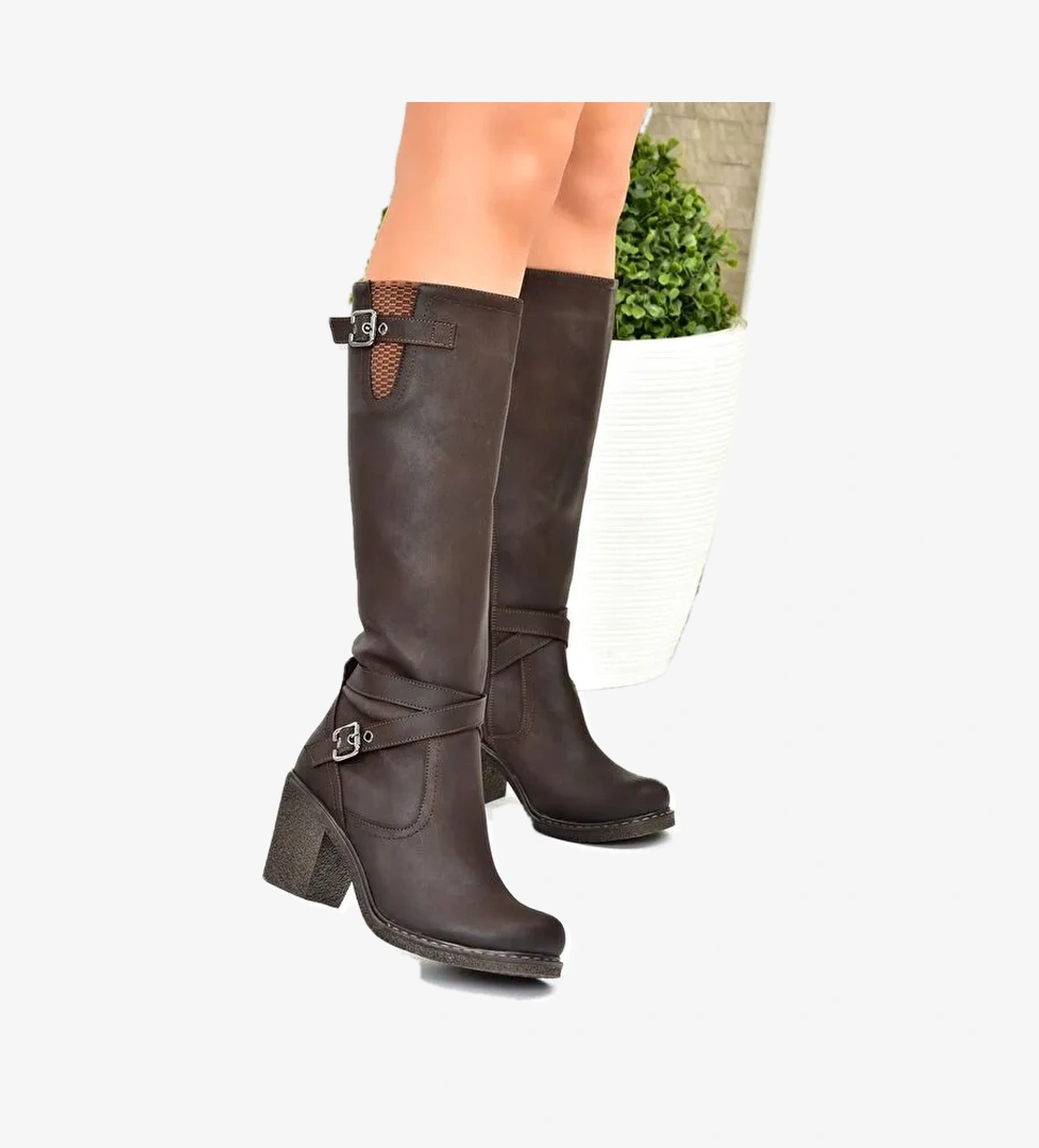 C674250109 Kahverengi Kadın Çizme