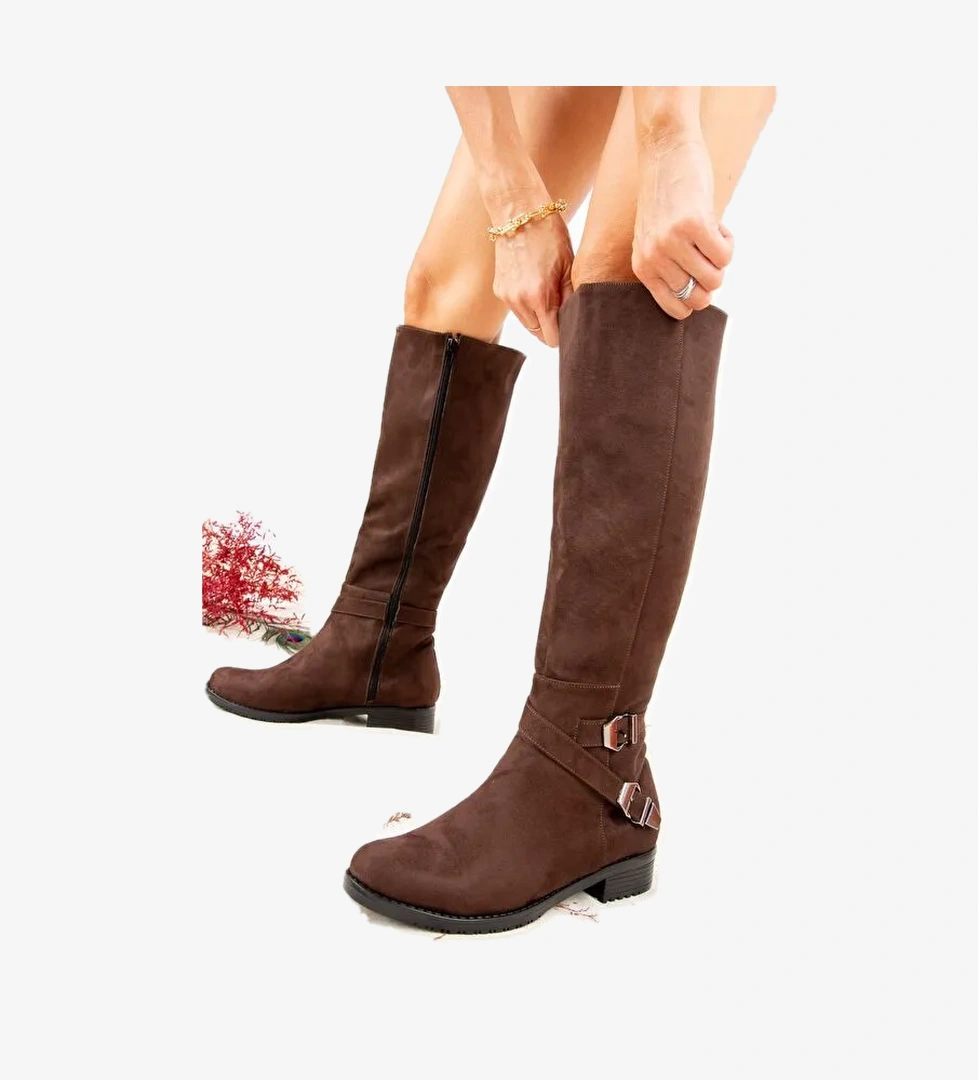 E726203402 Kahverengi Kadın Çizme