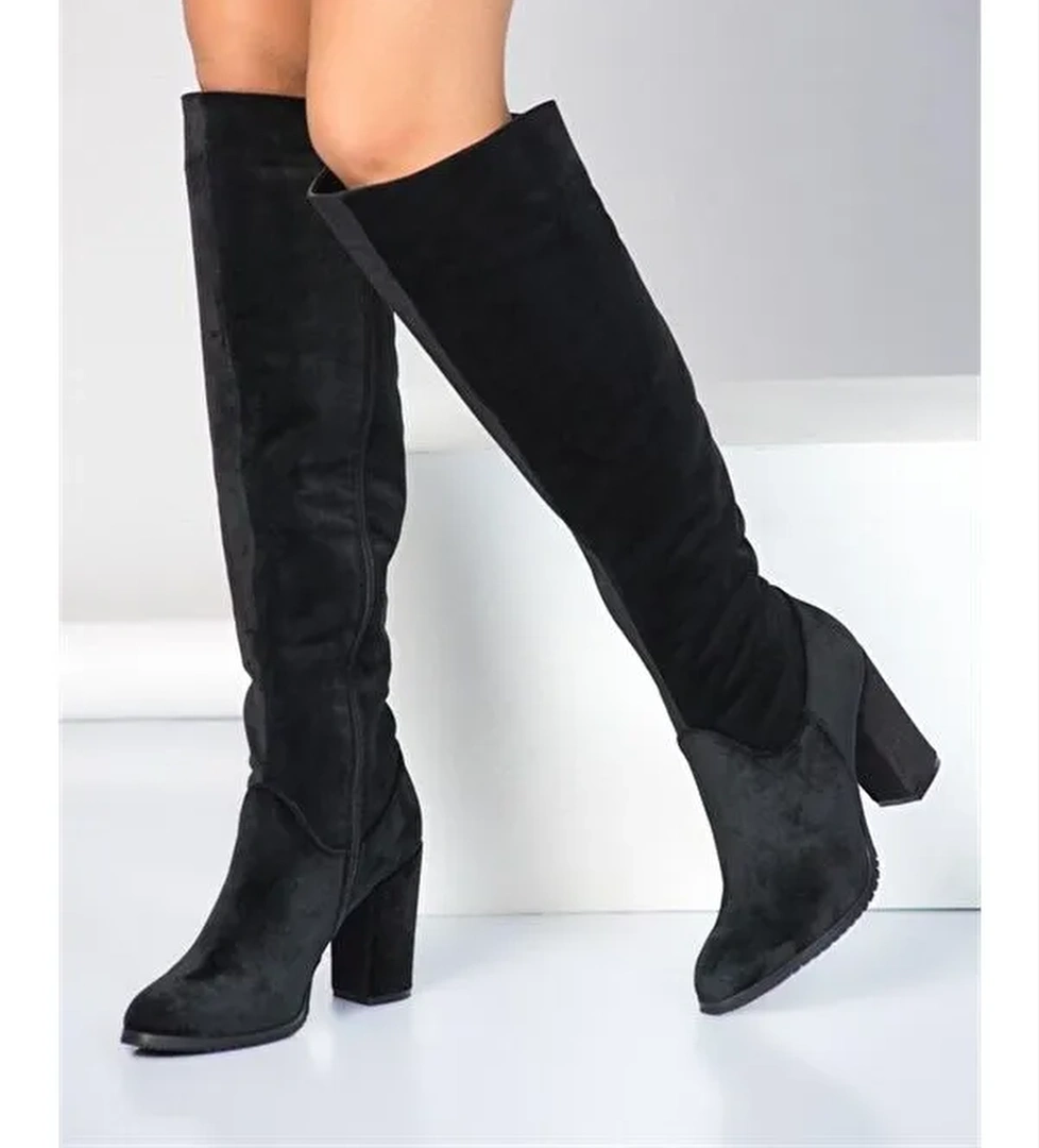 A654018002 Siyah Kadın Çizme - Görsel 1