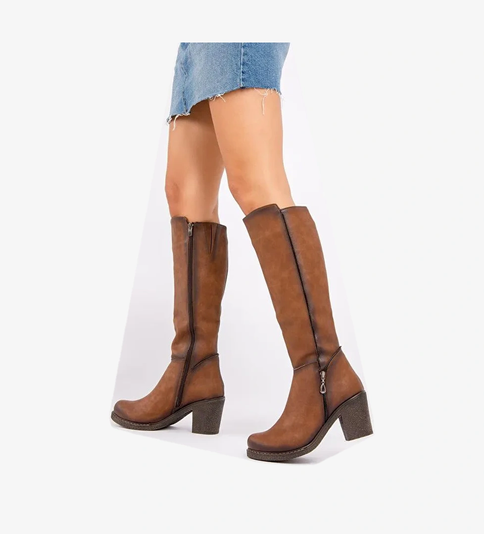 G674252009 Taba Kadın Çizme - Görsel 1