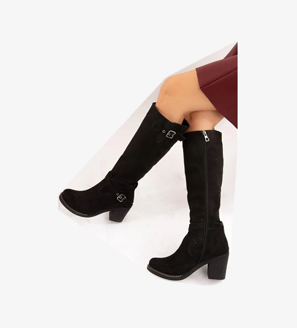 C674250102 Siyah Kadın Çizme - Görsel 1