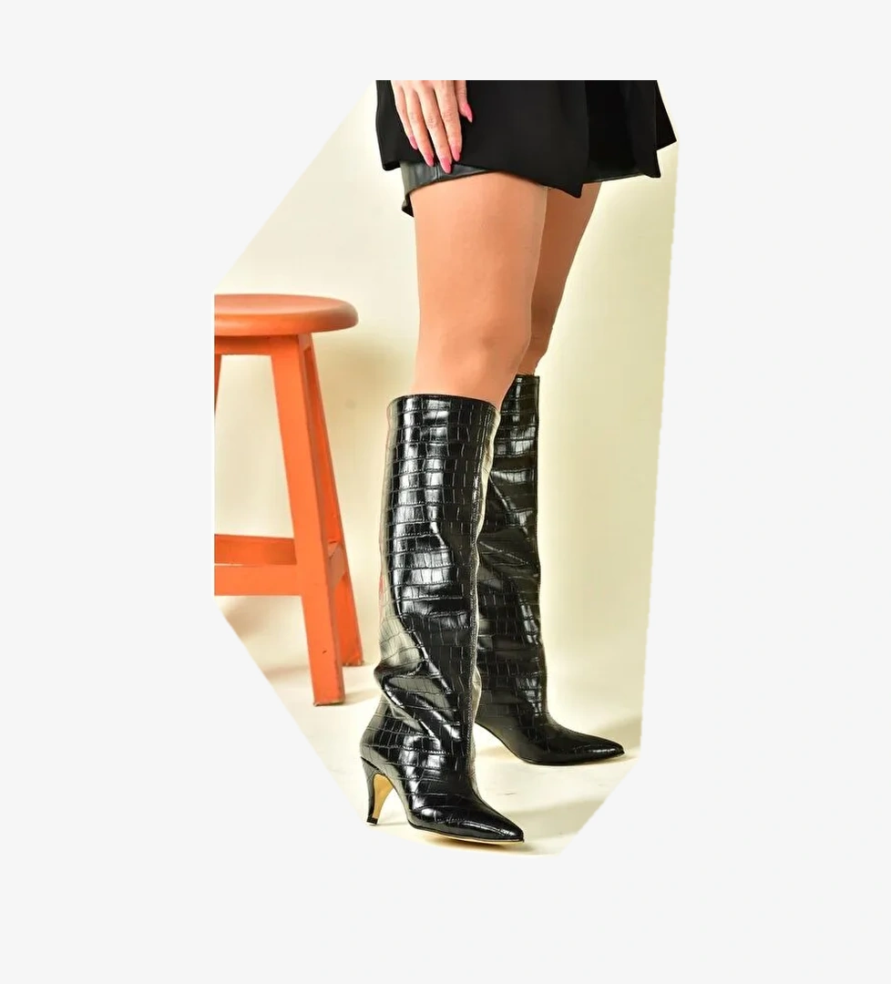 N7492040 Siyah Kadın Çizme