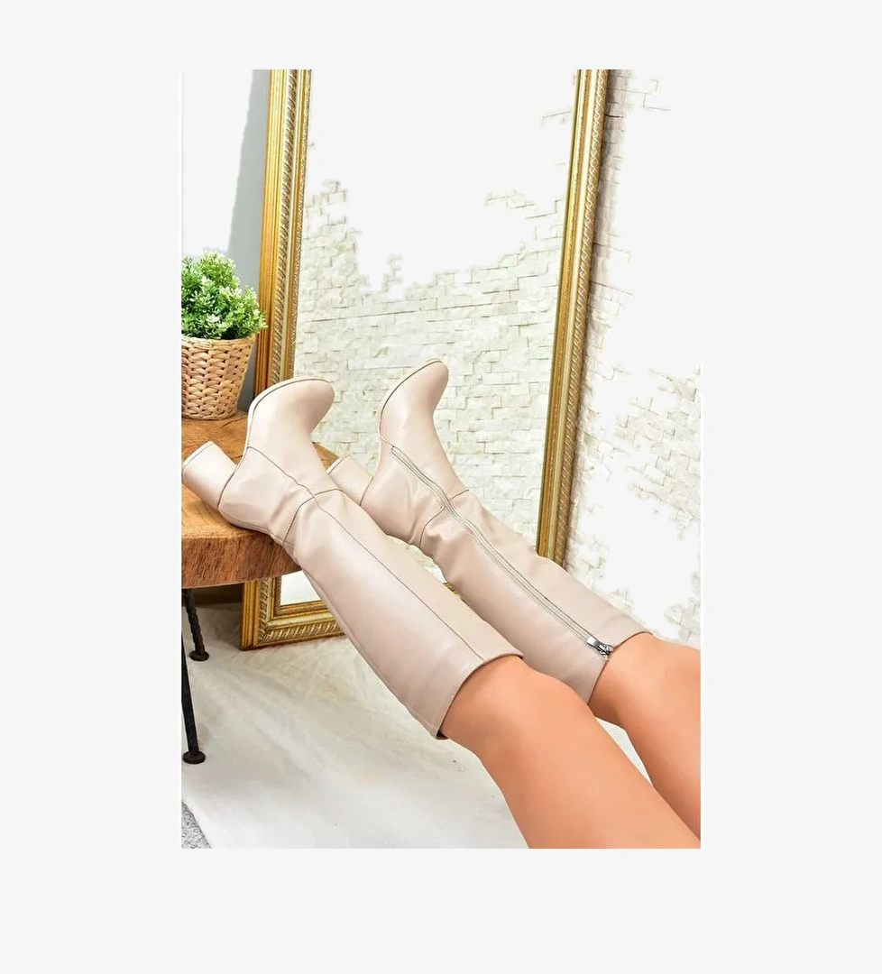 J848300109 Ten Kadın Çizme - Görsel 1