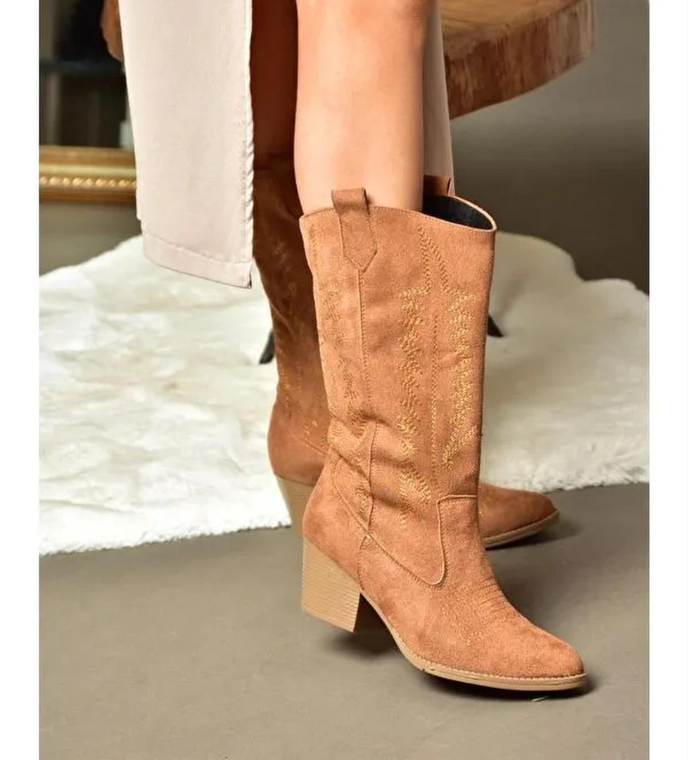 R9739340 Taba Kadın Çizme - Görsel 1