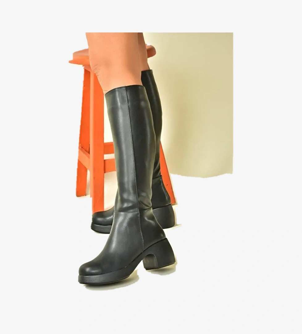 N2822101 Siyah Kadın Çizme - Görsel 1