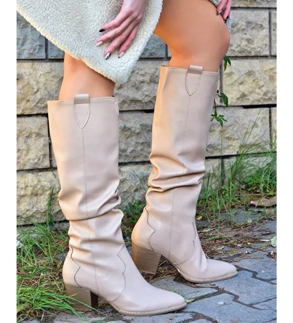 J404040109 Ten Kadın Çizme - Görsel 1