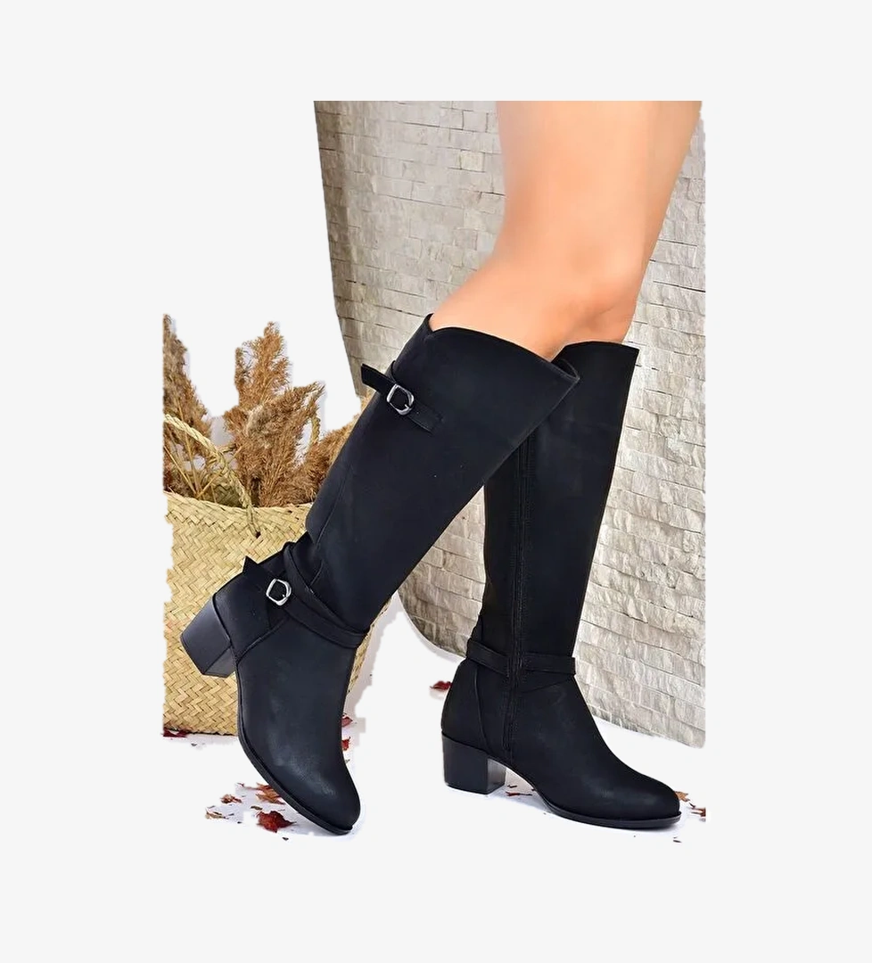 L6742300 Siyah Kadın Çizme - Görsel 1