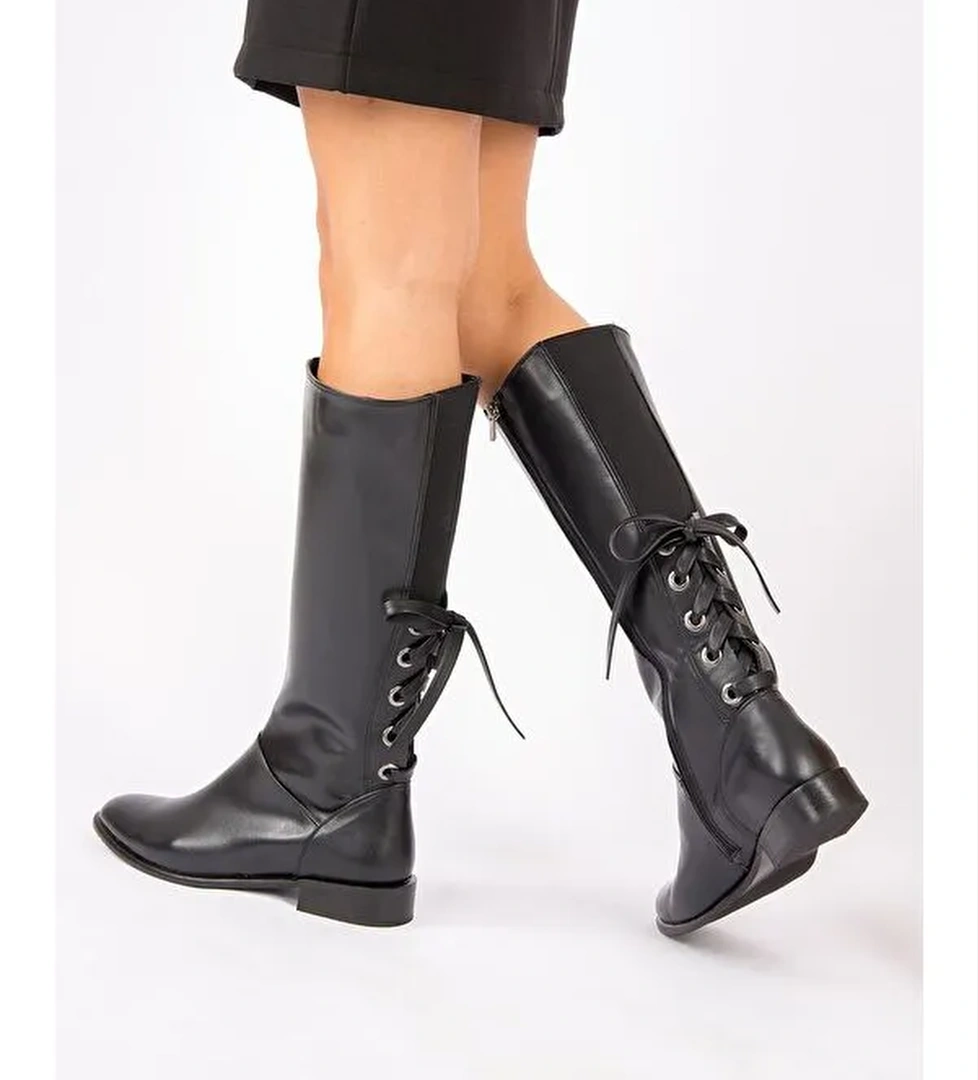 G654013609 Siyah Kadın Çizme - Görsel 1