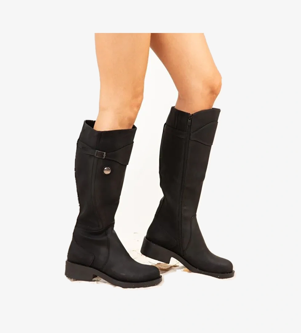 J674272309 Siyah Kadın Çizme - Görsel 1