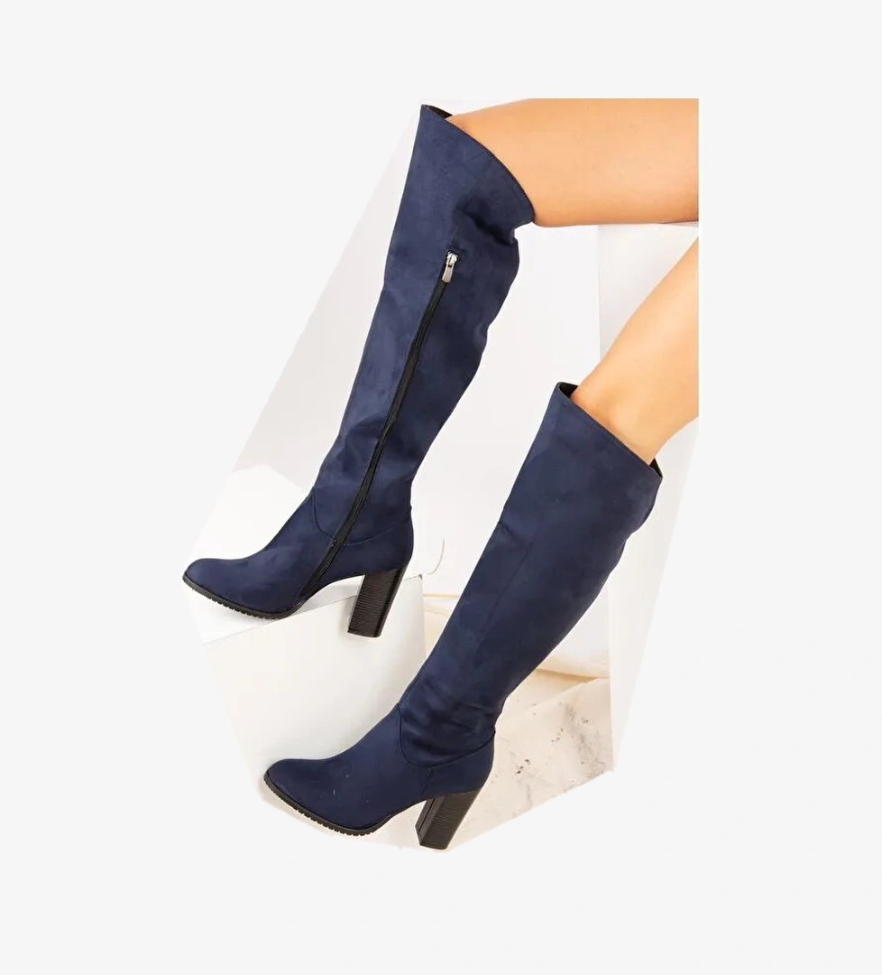 A654018002 Lacivert Kadın Çizme